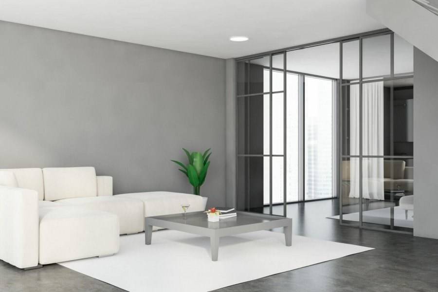 Eco steel doors at living room